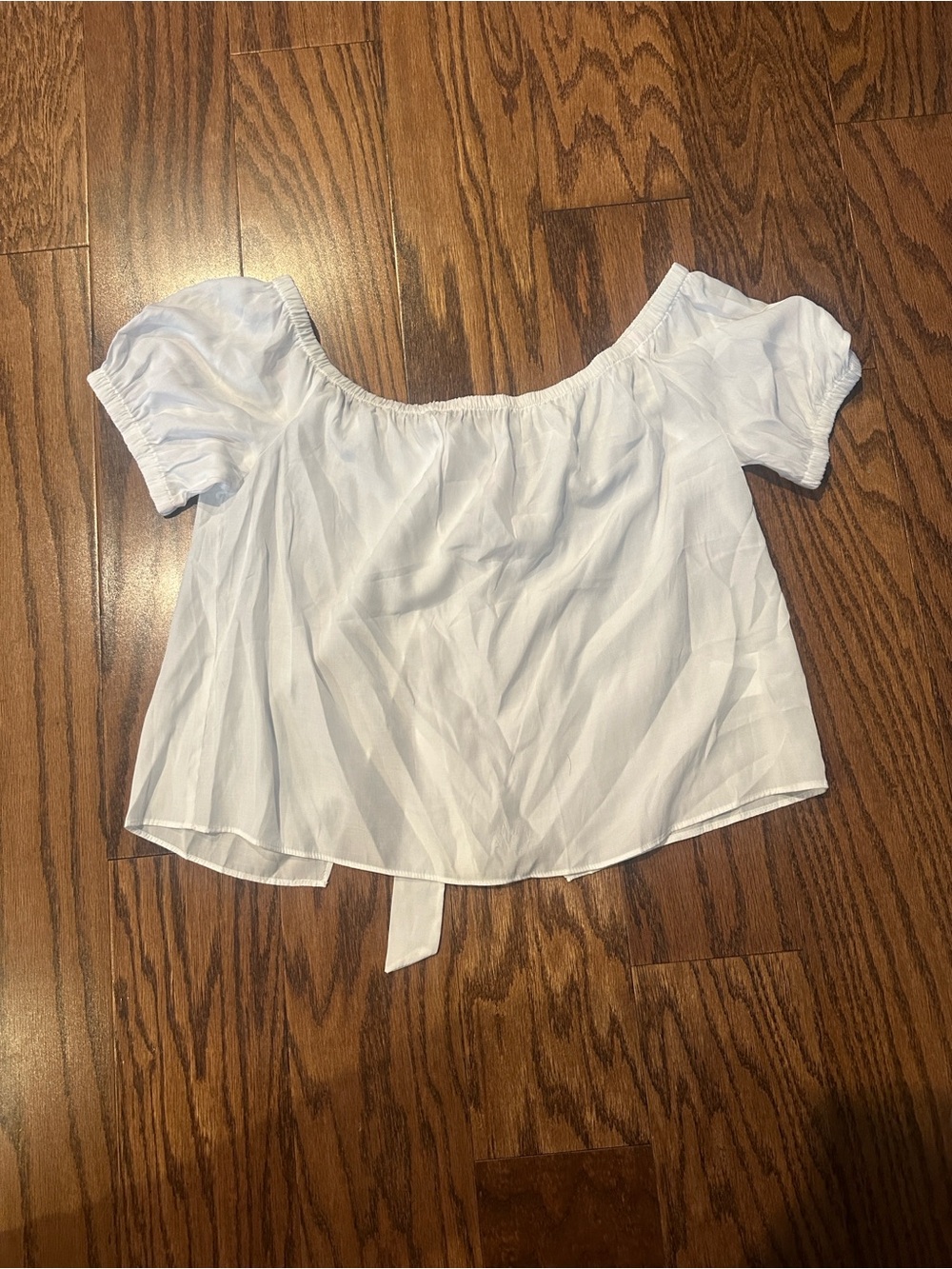 Express White Off-Shoulder Crop Top